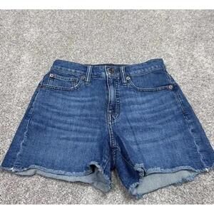 J Crew Shorts High Rise Denim Blue Pockets Size 24